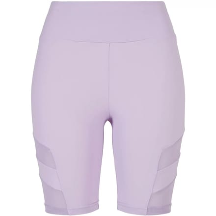 Urban Classics - High Waist Tech Mesh Korte cycle broek - M - Paars