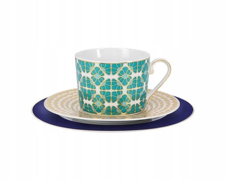 Jenny Verde Koffieservies 3-delig voor 1 Persoon - Handgeschilderd