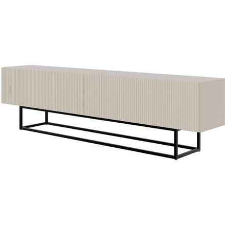 Selsey Veldio - TV-kast met 2 deuren, greige / zwart 175 cm