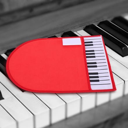 Gant de nettoyage doux en microfibre durable pour piano et instrument de musique white