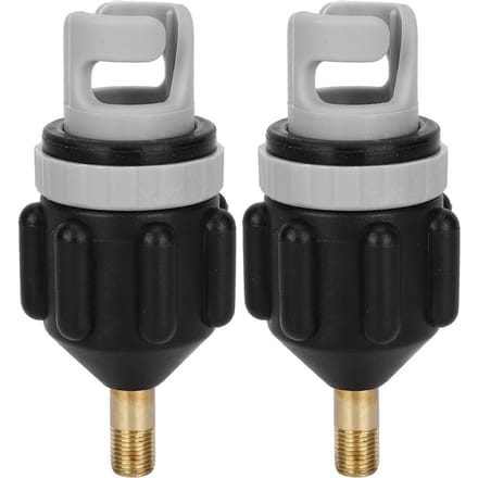 Lot de 2 têtes d'adaptateur pour pompe à air, gonfleur, planche de surf, paddle, canoë, accessoire noir