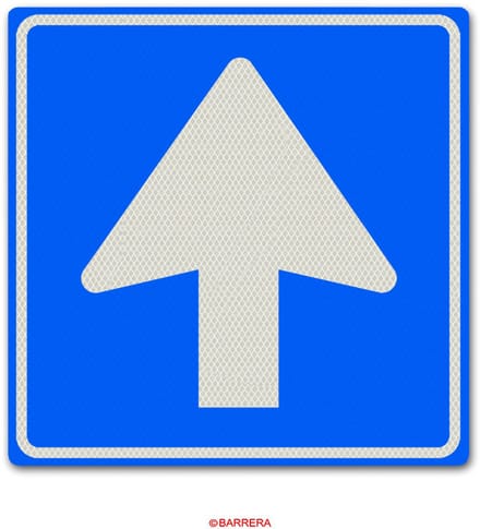 Éénrichtingsverkeer | Verkeersbord C03 - 60x60cm
