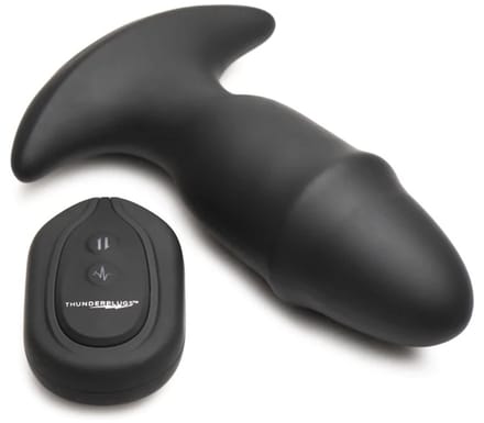 Butt Slider - Sliding Ring Silicone Missile Plug - Black