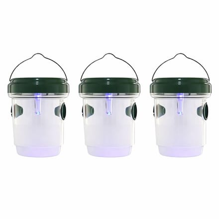 Wespenvanger Set 3 – Solar UV – Wespenval – Buiten – Tuin -Ø9 x 12 cm