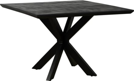 Eettafel Colorado vierkant mangohout 110x110 cm - Zwart