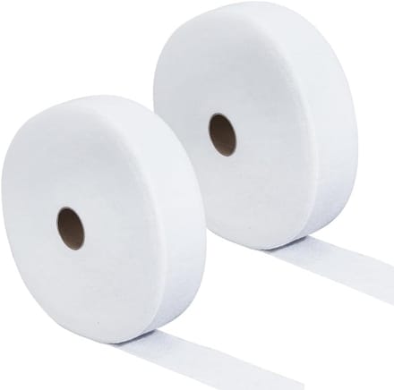 2 Rollen Witte Polyester Blend Vulling Strips voor Quilten en Handwerken