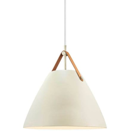 DFTP by Nordlux Hanglamp Strap, zandkleurig, Ø 36 cm, metaal/leer