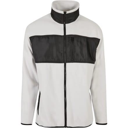Urban Classics - Patched Micro Fleece Jacket - L - Grijs