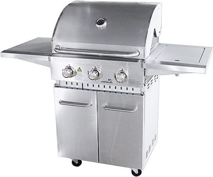 Grilluxe RVS gasbarbecue 3 branders met zijbrander