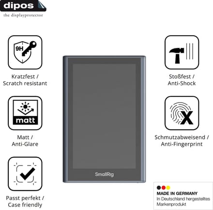 dipos – 2x Matte Pantserfolie geschikt voor SmallRig Wireless Monitor 4850B | 9H Screenprotector