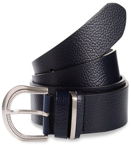 Tom Tailor - TTSANDRA leren riem met ronde gesp - Maat 80 - navy uni
