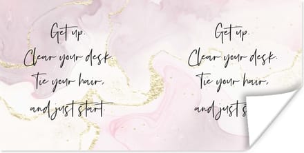 Poster Motivatie - Quotes - Student - Studeren - 80x40 cm