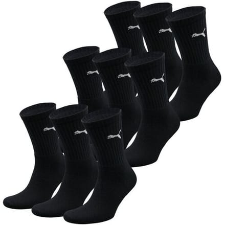 Puma D Basic Sport Sokken (9-pack)  Sportsokken - Maat 43-46 - Unisex - zwart
