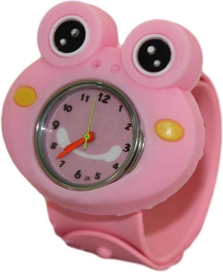 Kinderhorloge - Siliconen -  Kikker - 20mm- Roze