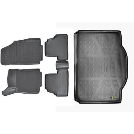 NORM Liners | Tapis en Caoutchouc TPE Tous Temps + Kit Bac de Coffre Pour Opel Mokka / Mokka X Ab 2012 zwart