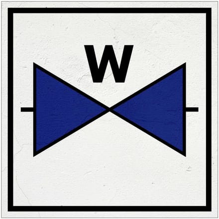Waterafsluiter bord | Forex Re materiaal | 10 x 10 cm