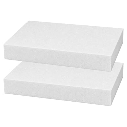 Piepschuim vormen - rechthoek - 2x - 20 x 30 x 4 cm - styropor hobby / DIY vorm - basis knutselfiguren