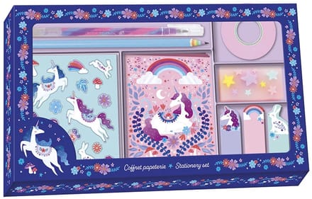Janod - Dreamland - Unicorn schrijfset met accessoires