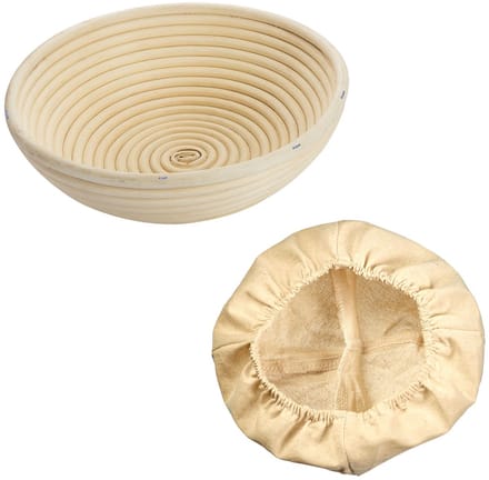 Westmark proefmandset, 2 stukken, proefmand ronde + deksel, rotan/katoen, licht beige/beige, 3206227B
