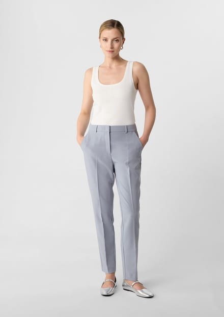 Cigarette stijl geperste broek verkort dames COMMA