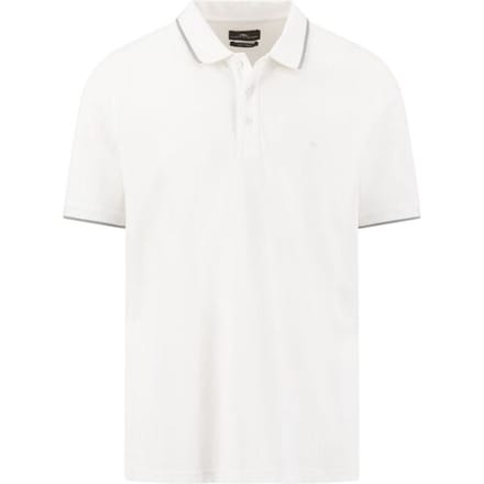 Fynch-Hatton Polo 2-Ply Solid Piqué Tipping Details Wit / male