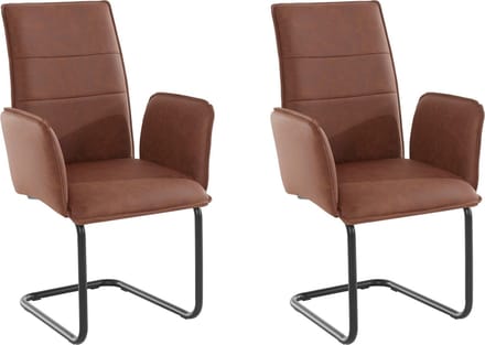 Mitzi-Fauteuil - Bruin - Set van 2