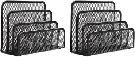 Folder Houder Voor Bureau - 2-Pack Brief Organiser Met 3 Verticale Compartimenten