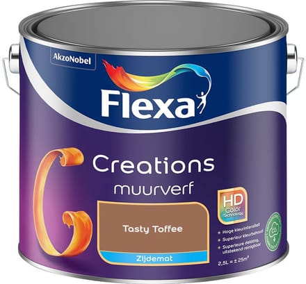 Flexa - Creations Muurverf Zijdemat - Tasty Toffee - Mengverf - 2,5 L
