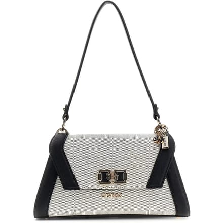 GUESS schoudertas Karnilla Flap Shoulder Bag Natural / Black beige
