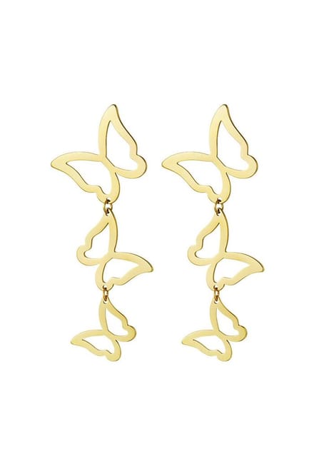 Bijoutheek Oorknoppen Statement Butterflies Goud