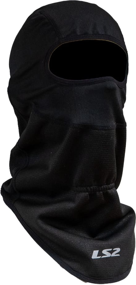 LS2 Winter Helmmuts extra lang - Fleece Nekwarmer Zwart - Unisex - Voor Motor / brommer / karten / etc