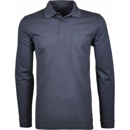 Ragman Polo Softknit Easy Care Mini Jacquard Design Marine / male