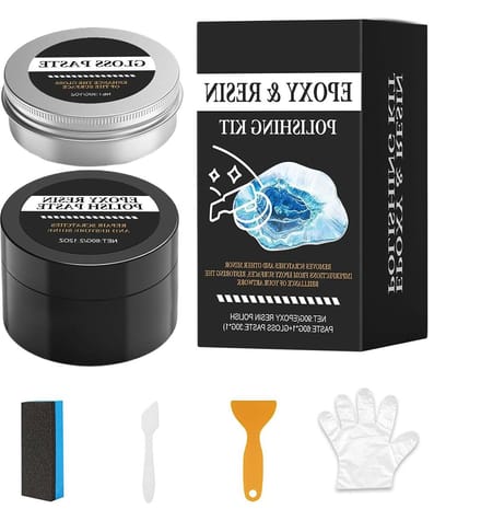Epoxyhars Polijstset - Glanspasta Krasverwijderaar - Kunstprojecten Afwerken - Romige Textuur - 130 gram - Wit
