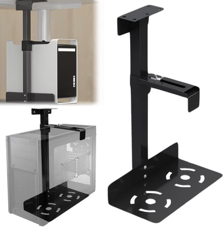 Unyqoos® Verstelbare PC Bevestiging Onder Bureau voor Efficiënte Ruimtebesparing