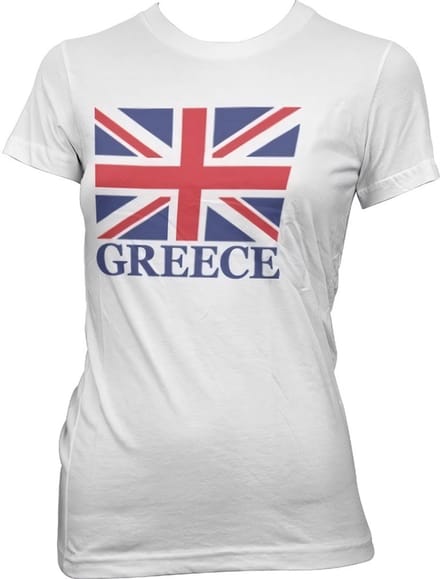 Hybris Great Greece Girly T-shirt voor dames, witite