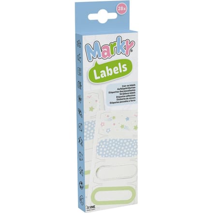 COLOP MARKY Strijklabels – Kleurrijke Designs – 28 Stuks