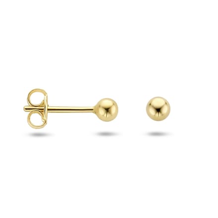 Marie Celeste oorknoppen bol - 3 mm - Goud