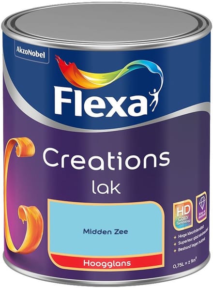 Flexa - Creations Lak Hoogglans - Midden Zee - Mengverf - 750 Ml