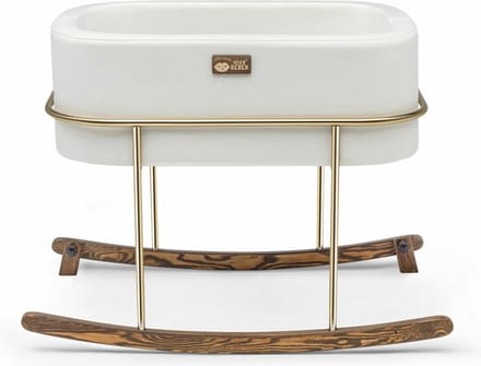 Asir Wieg - Wit Goud - 90 x 70 x 58 cm - Inclusief matras