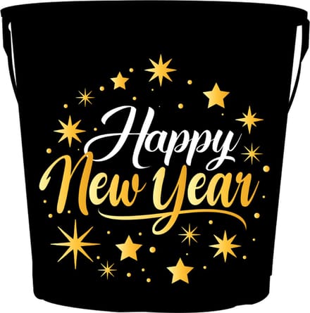 Fiestas Guirca - Emmer Happy New Year metaal - 19 x 23 cm