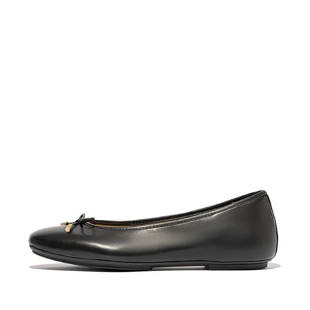 Fitflop Delicato Bow Soft Ballerina´s Zwart EU 38 Vrouw