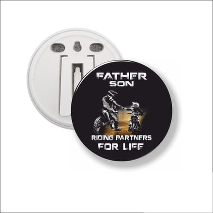 Button Met Clip 58 MM - Father & Son