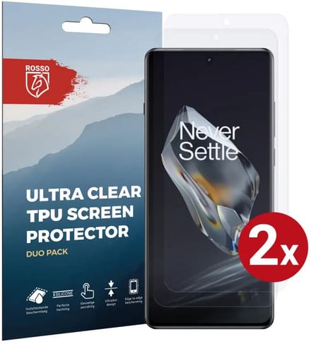 Rosso Screen Protector Ultra Clear Duo Pack Geschikt voor OnePlus 12 | Folie | 2 Stuks