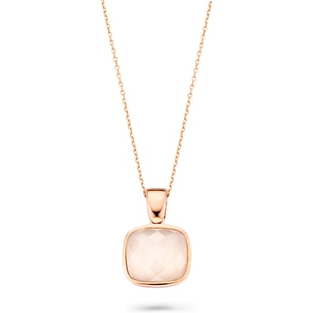 Orphelia ZH-7198/CR - CHAIN WITH PENDANT SQUARE plated - 925 silver - cubic zirkonia - 45 cm
