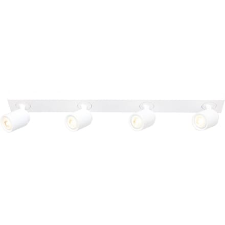 Freelight Razza plafondspot, wit, lengte 82 cm, 4-lamps, metaal