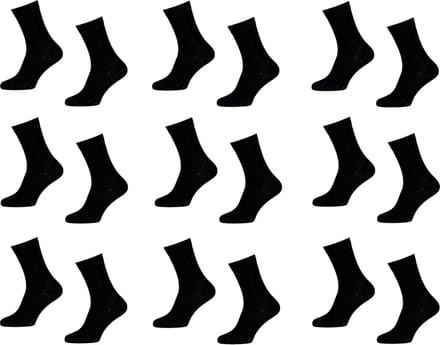 Bamboe Sokken 9 paar Zwart Maat 35/38