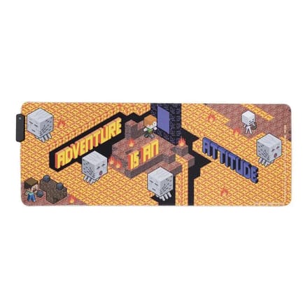 Minecraft - Muismat - Bureaumat met RGB Verlichting
