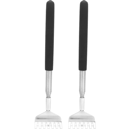 2 Stuks Uitschuifbare Rugkrabber Draagbaar Roestvrijstalen Krabgereedschap 20?68cm gray