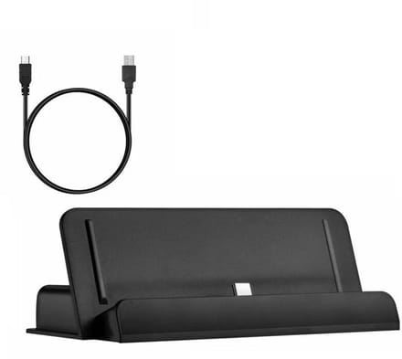 DrPhone FlexChargeX – USB-C Oplaadstandaard - Compatibel met Nintendo Switch – Consolehouder - Oplader Voor Switch - Zwart