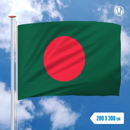 Vlag Bangladesh 200x300cm - Glanspoly